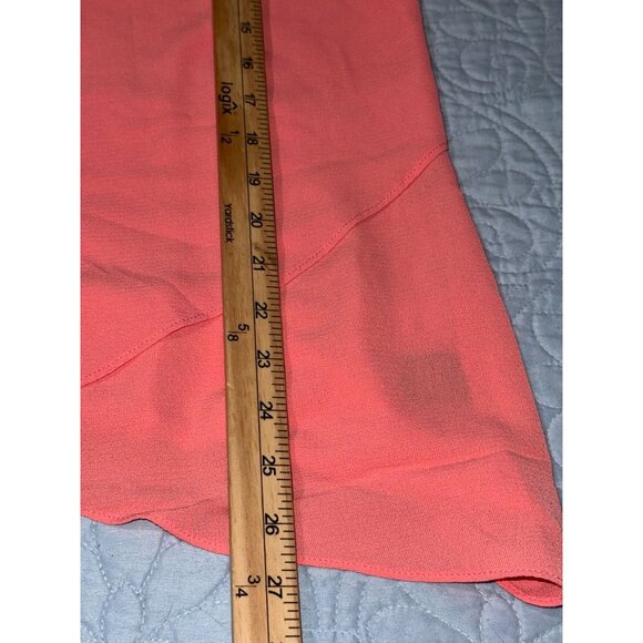 L. Hansen Coral Ruffle Sleeve Tunic Blouse Womens Large 97% Polyester 3% Elastan - Picture 9 of 10